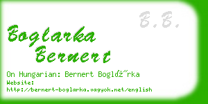 boglarka bernert business card